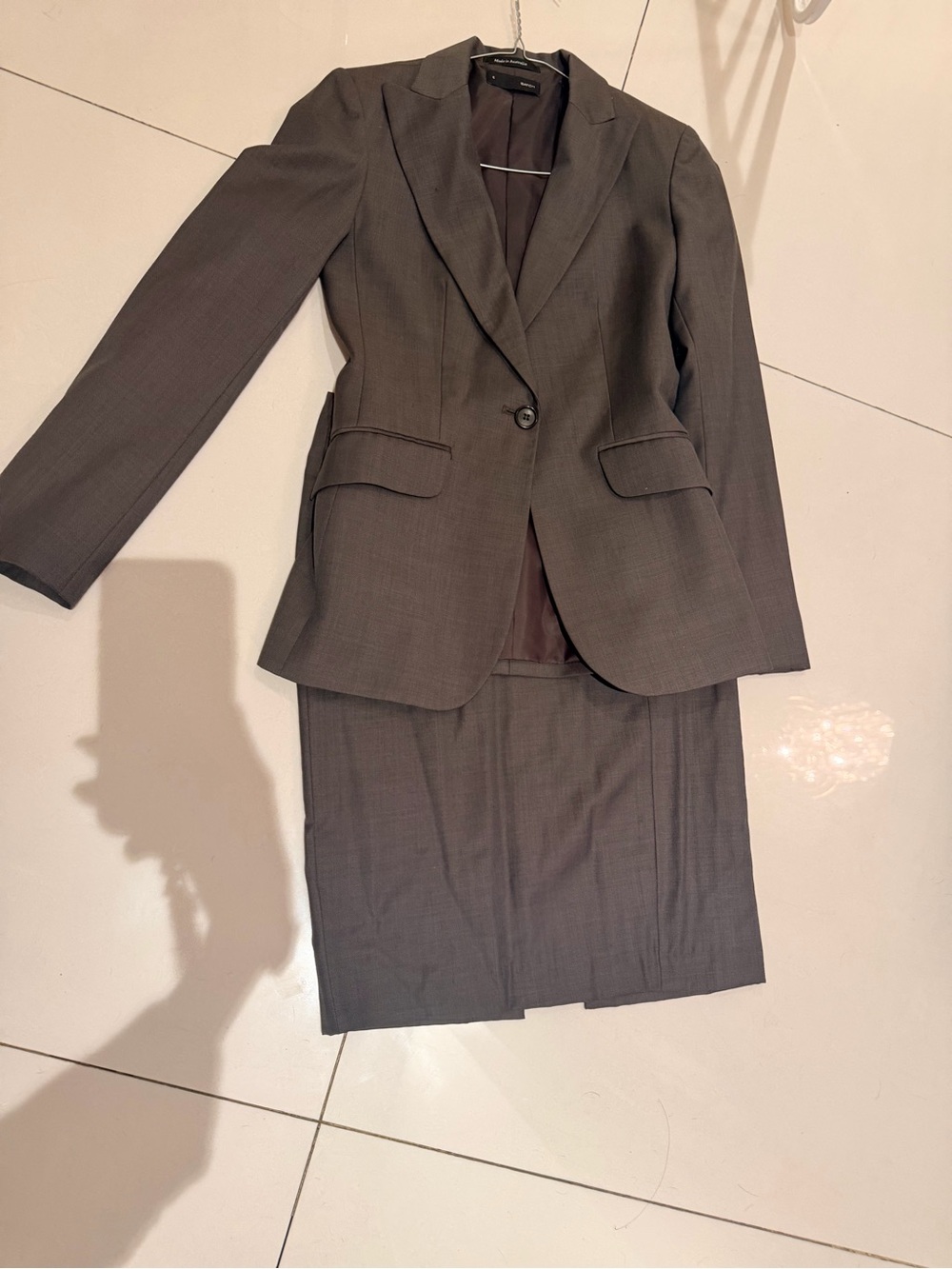 Swatch Women's Charcoal Gray Two-Piece Skirt Suit